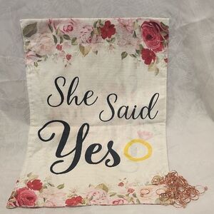 Bridal Shower Flag and Rings